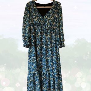 Floral Blue Dress